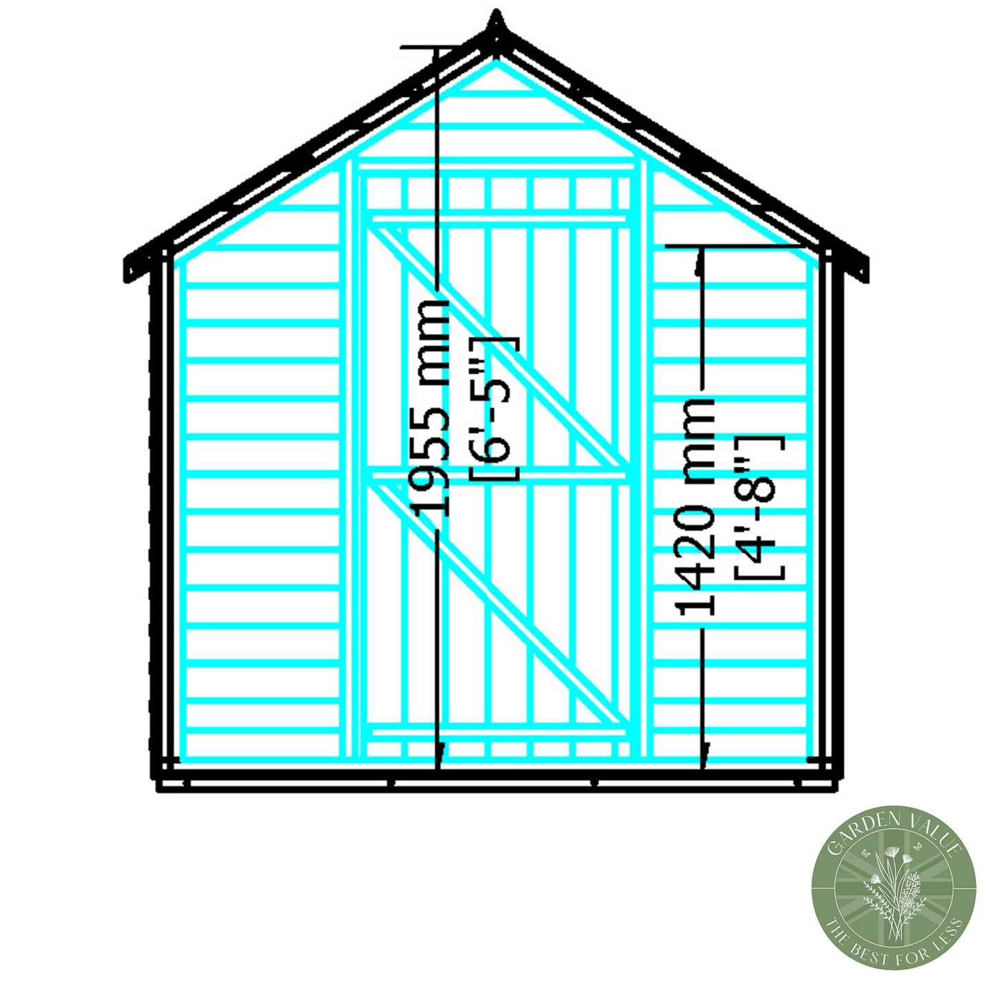Shire 8x6 Overlap Single Door Shed OVEV0806DOL-1AA