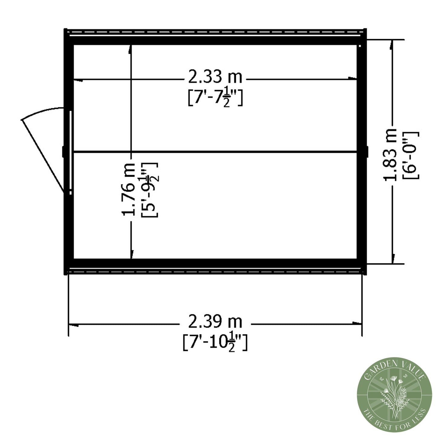 Shire 8x6 Overlap Single Door Shed OVEV0806DOL-1AA