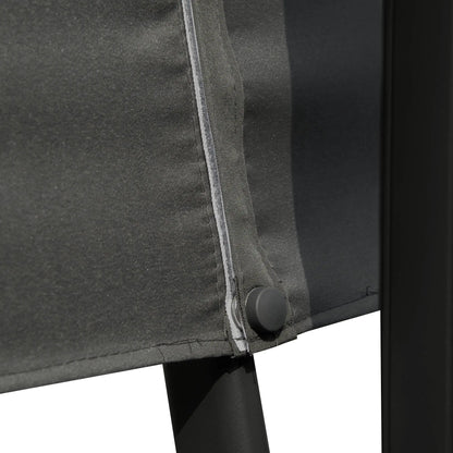 Outsunny Cantilever Parasol 360 Degree Rotation Angle Adjustment Outdoor Market Garden Umbrella - Dark Grey