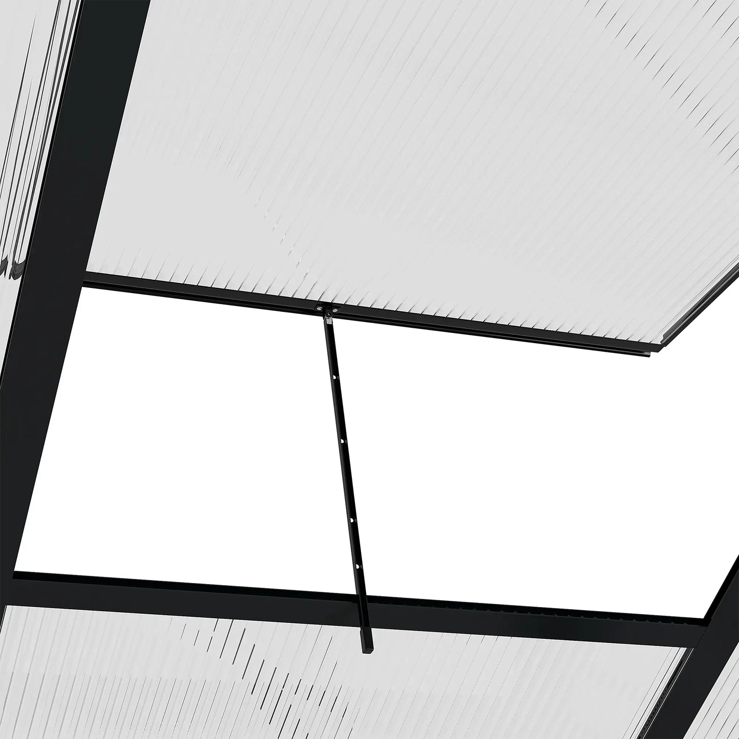 Outsunny 6 x 10 ft Polycarbonate Walk-In Greenhouse - Grey