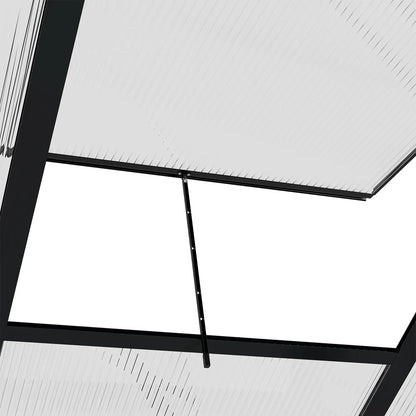 Outsunny 6 x 10 ft Polycarbonate Walk-In Greenhouse - Grey