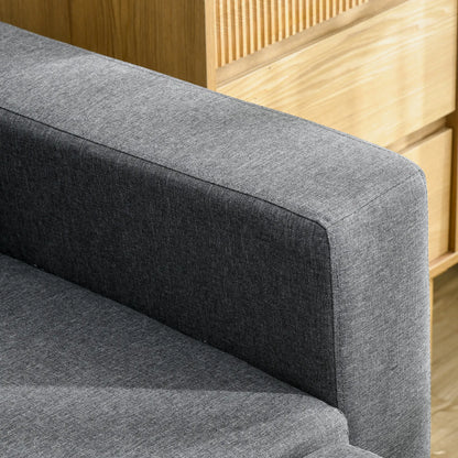 HOMCOM 3 Seater Sofa Bed with Storage - Dark Grey