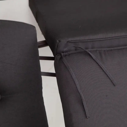 Outsunny 3 Seater Swing Chair Hammock Chair with Adjustable Canopy, Black