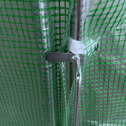 Outsunny 4x3m Walk-In Polytunnel Greenhouse with Steel Frame, Green