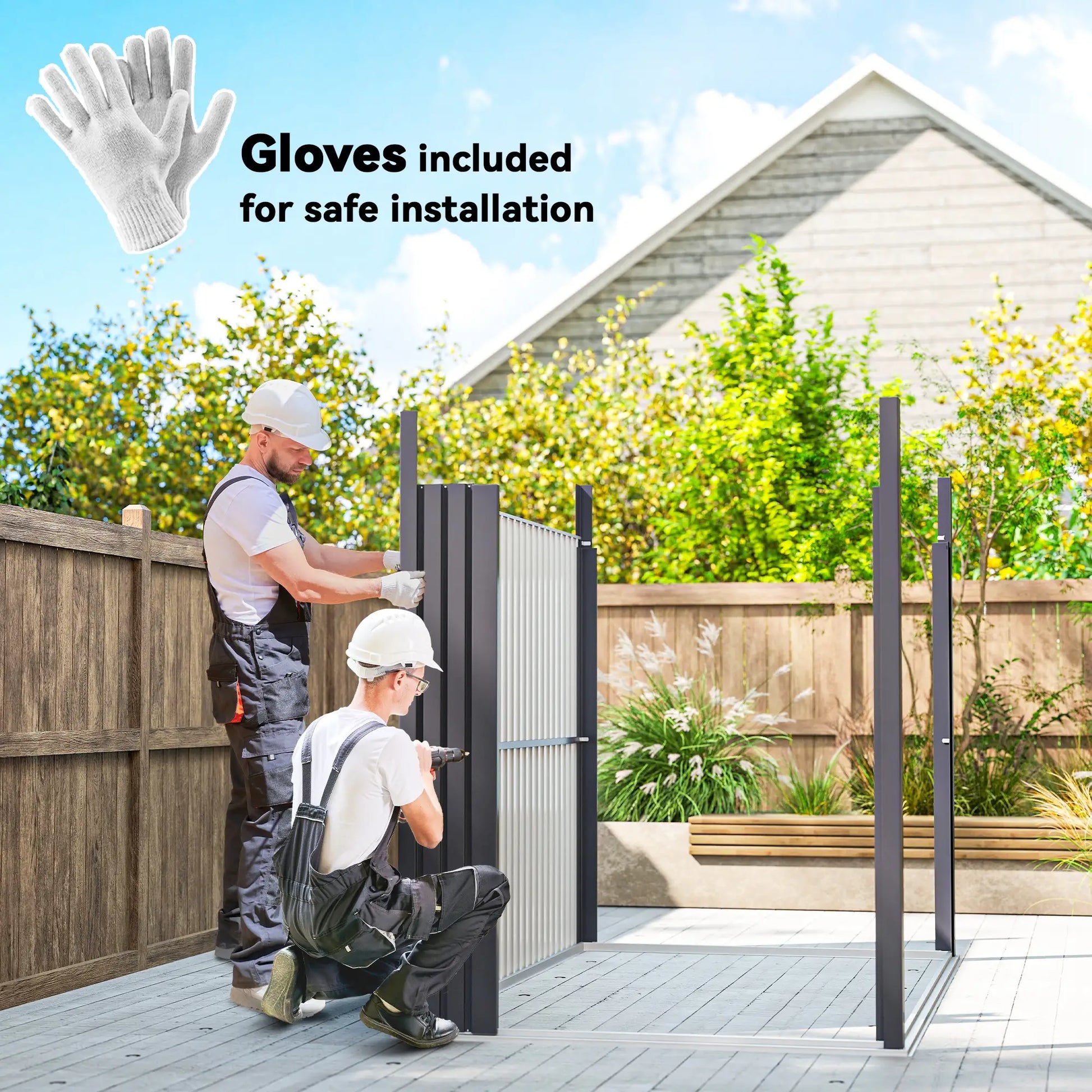 Outsunny 5.3 x 8.5ft Galvanised Steel Garden Shed with Roof Windows & Lockable Door, Dark Grey