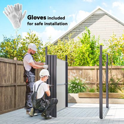 Outsunny 5.3 x 8.5ft Galvanised Steel Garden Shed with Roof Windows & Lockable Door, Dark Grey