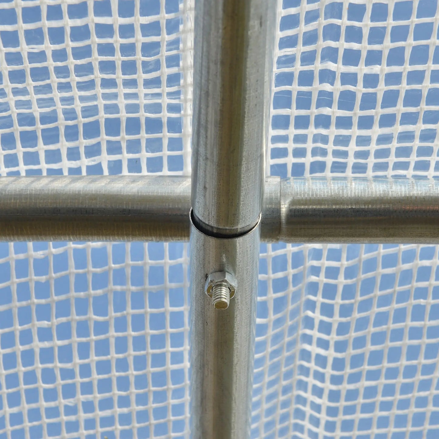 Outsunny 6x3m Walk-In Polytunnel Greenhouse with Roll-Up Sides, White