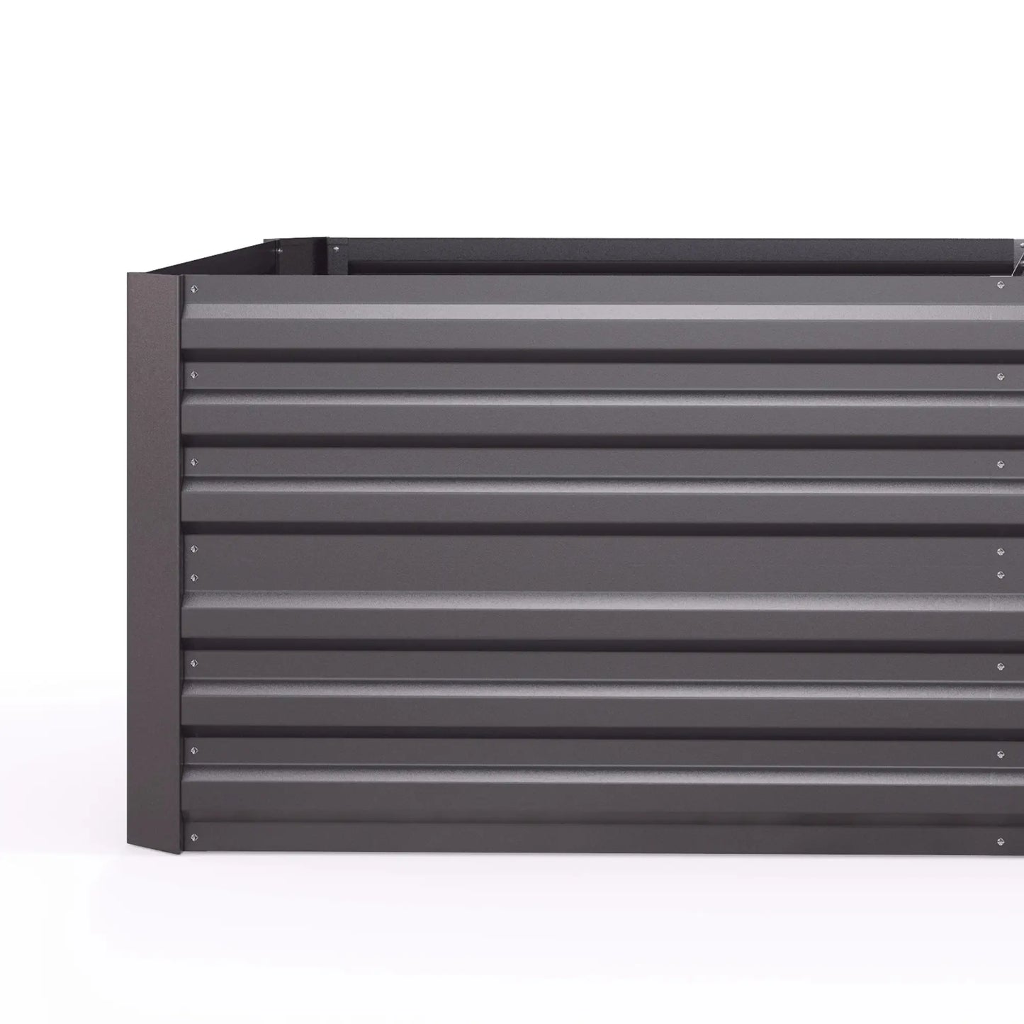 Outsunny Set of 2 Galvanised Steel Raised Garden Beds 180 x 90cm – Dark Grey