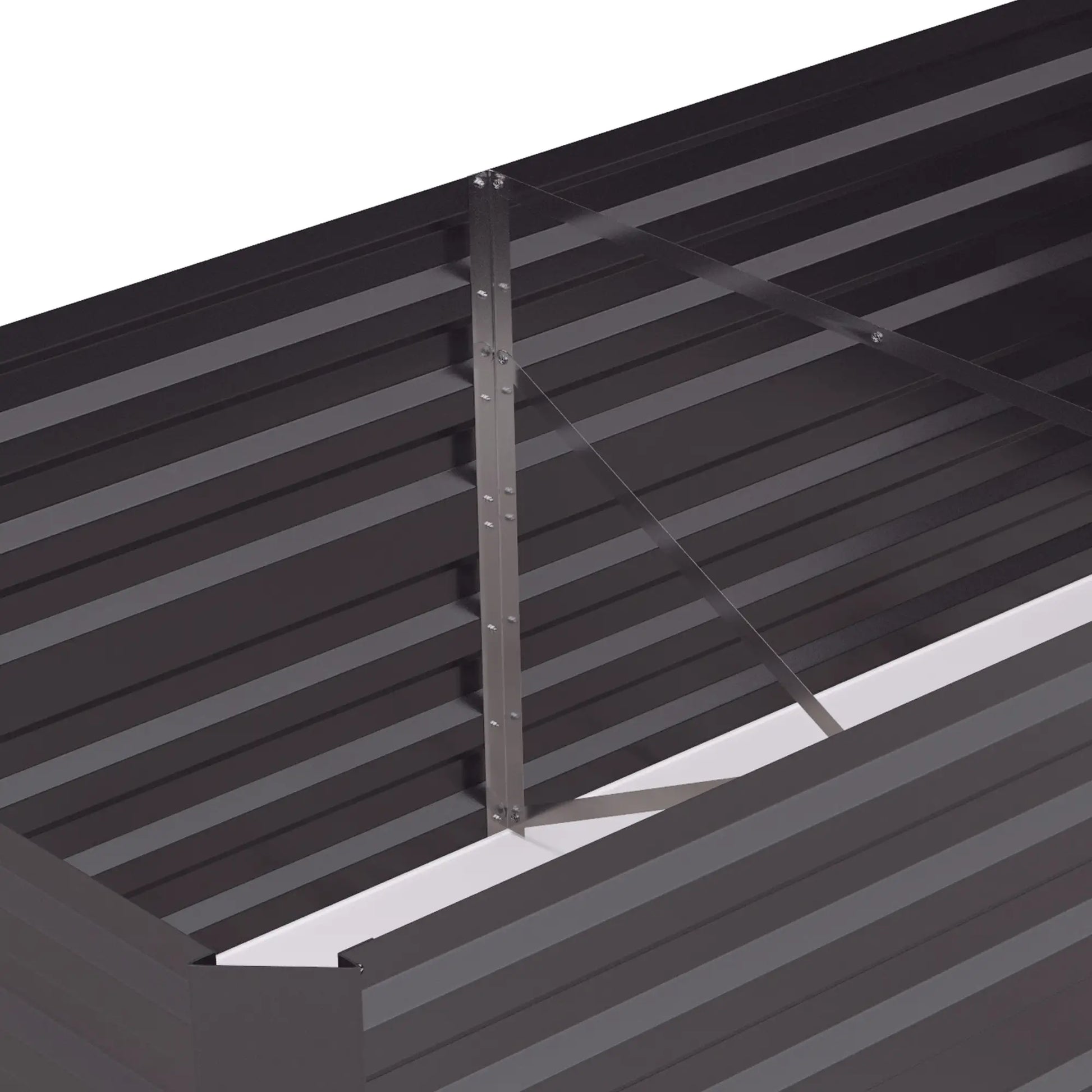 Outsunny Set of 2 Galvanised Steel Raised Garden Beds 180 x 90cm – Dark Grey