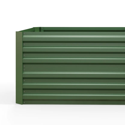 Outsunny Set of 2 Galvanised Steel Raised Garden Beds 180 x 90cm – Green