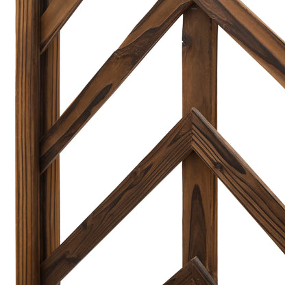 Outsunny Wooden Garden Arbor Arch Trellis with Pergola Roof