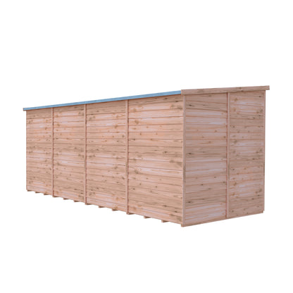 Shire 16x6 Overlap Single Door Pent Shed No Windows OVPN1606DOL-1AA