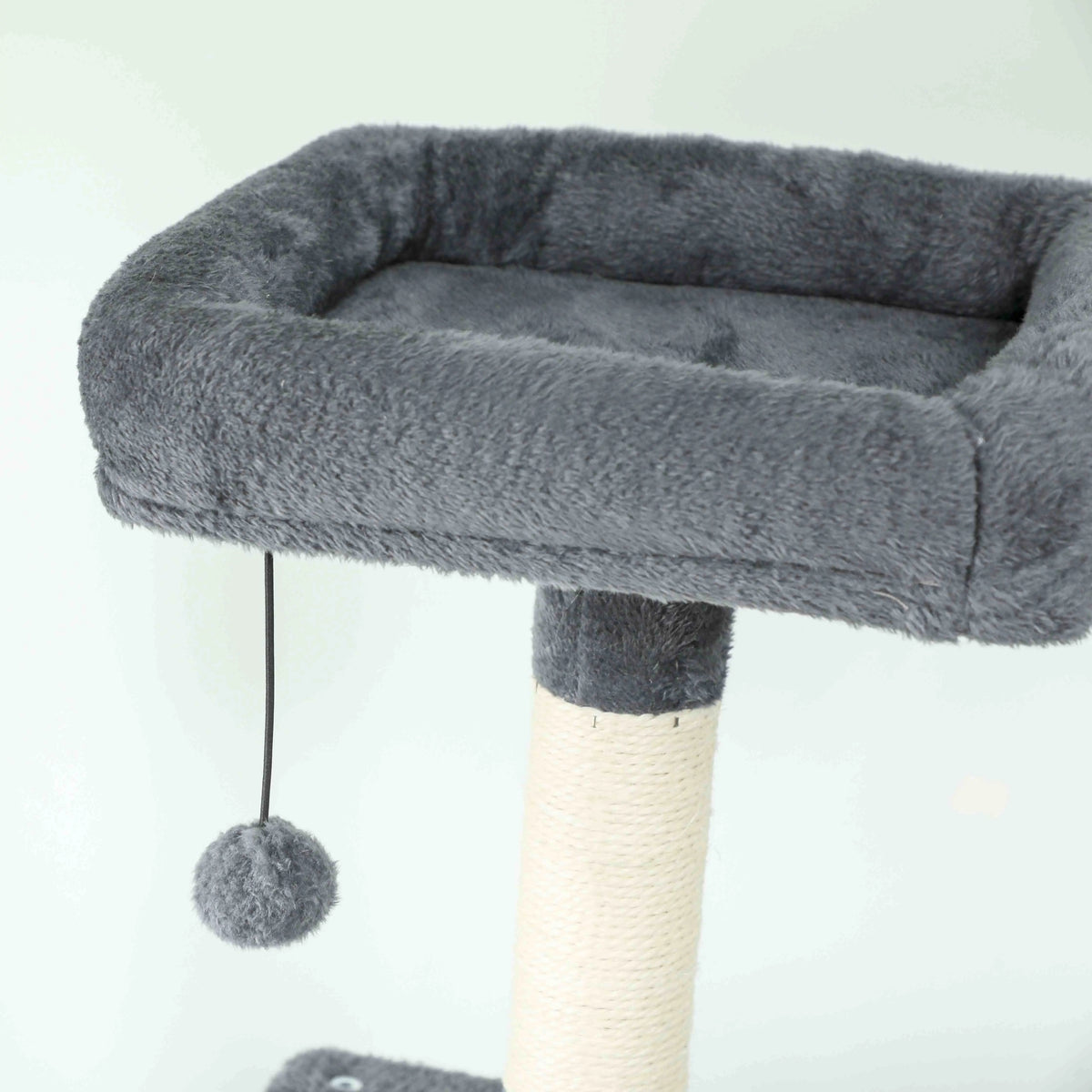 PawHut 202cm Large Cat Tree with Scratching Posts, Hammocks & Condos – Dark Grey