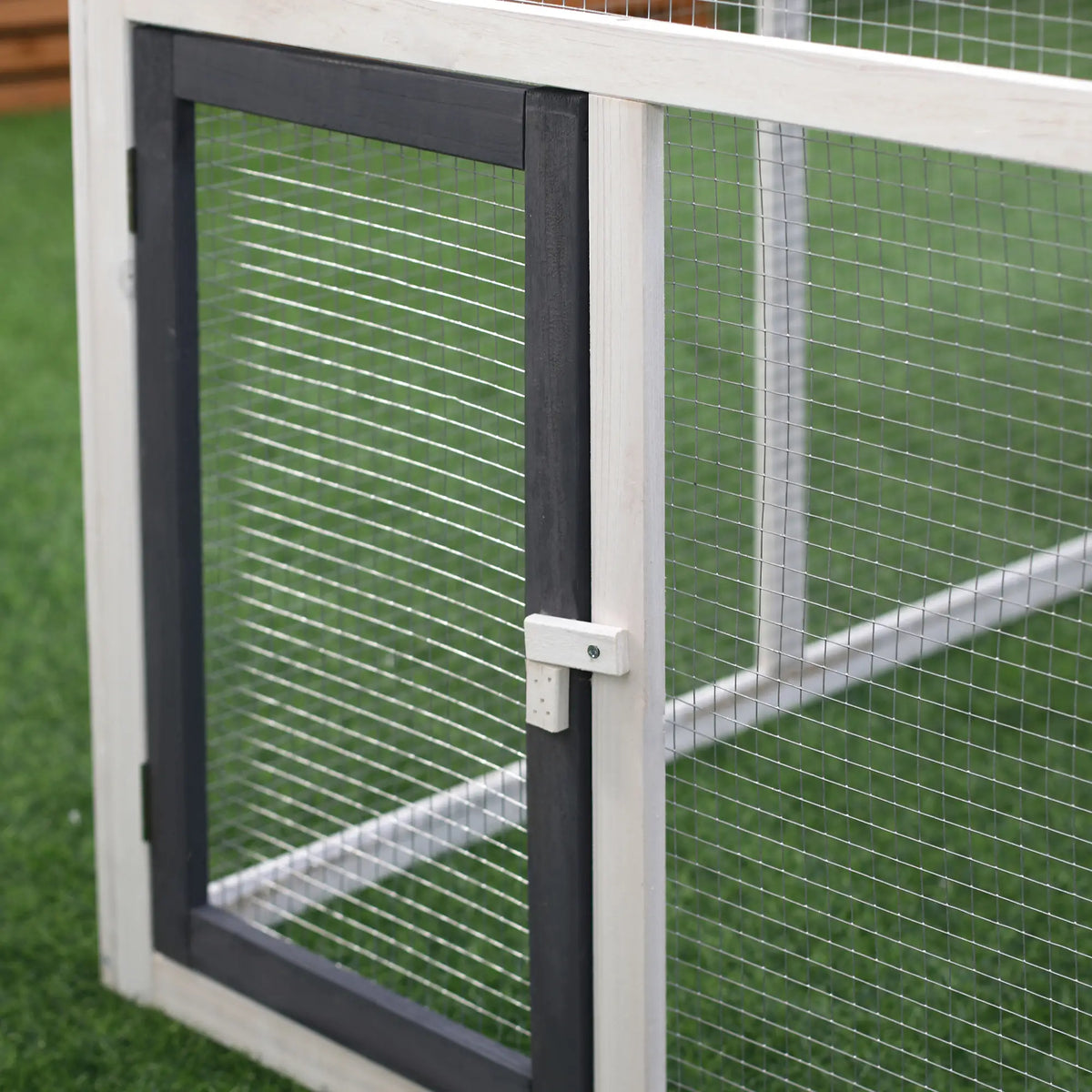 PawHut Chicken Coop with Run – Wooden Hen House, Nesting Box & Outdoor Pen