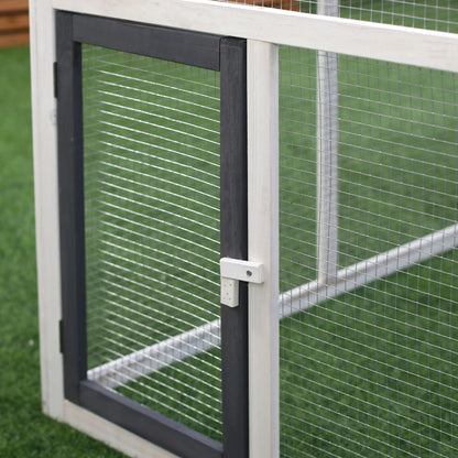 PawHut Chicken Coop with Run – Wooden Hen House, Nesting Box & Outdoor Pen