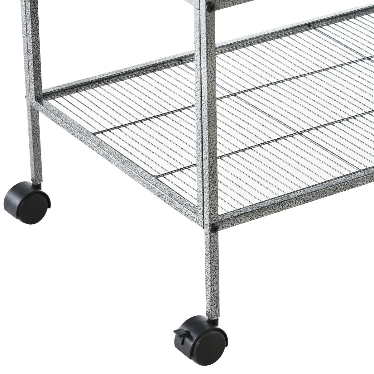 PawHut Large Bird Cage with Divider & Rolling Stand – Black