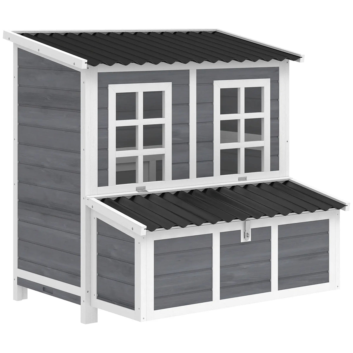 PawHut Large Wooden Chicken Coop – Outdoor Hen House with Nesting Box & Ramp