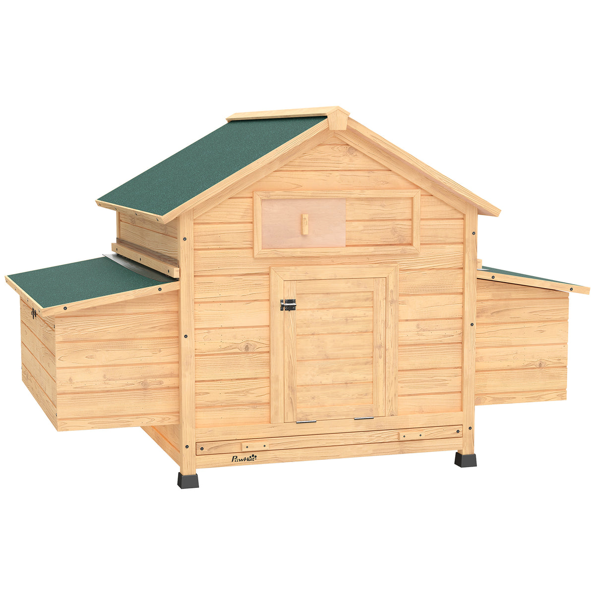 PawHut Wooden Chicken Coop – Outdoor Hen House with Nesting Boxes & Pull-Out Tray