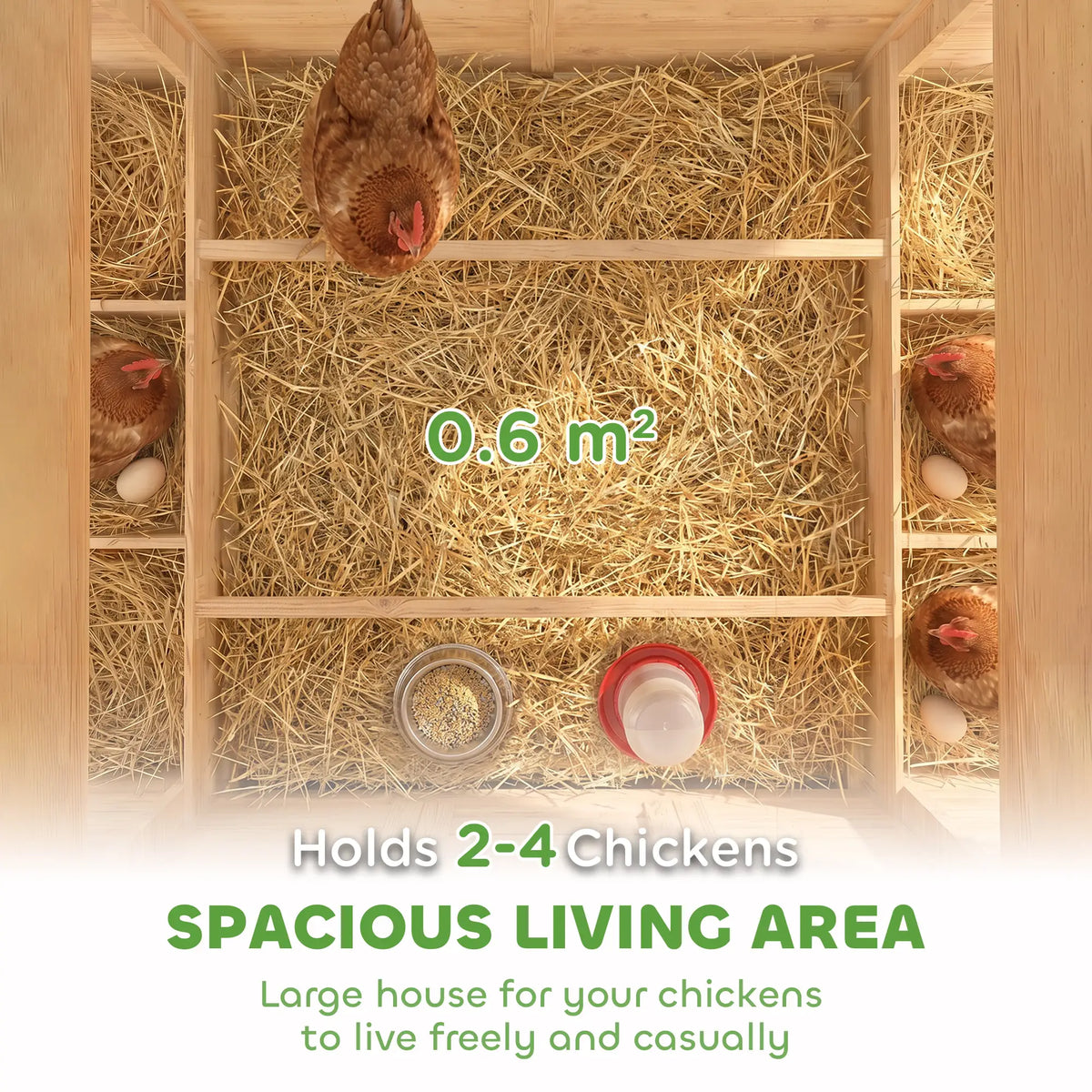 PawHut Wooden Chicken Coop – Outdoor Hen House with Nesting Boxes & Pull-Out Tray