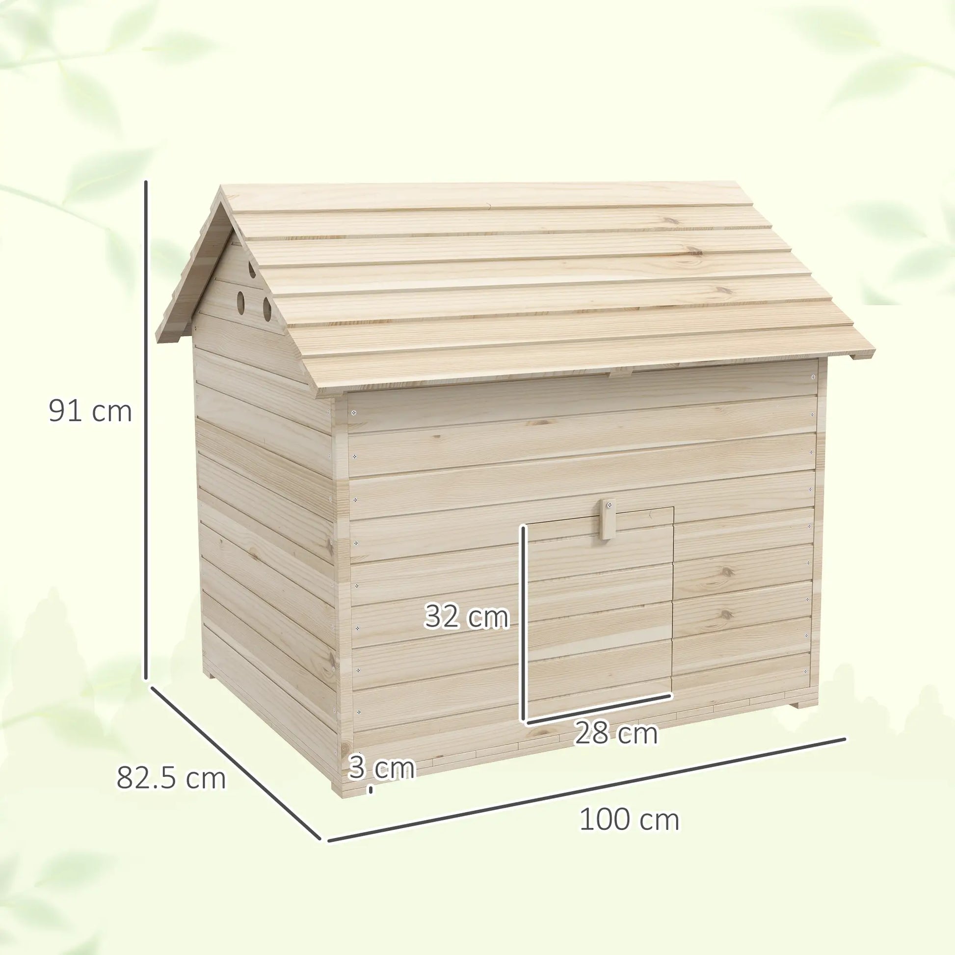 PawHut Wooden Duck House Poultry Coop for 2–4 Ducks with Openable Roof