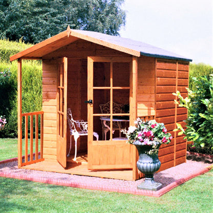 Shire 7x7 Alnwick Wooden Summerhouse with Veranda ALNW0707DSL-1AA