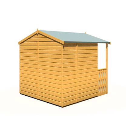 Shire 7x7 Alnwick Wooden Summerhouse with Veranda ALNW0707DSL-1AA