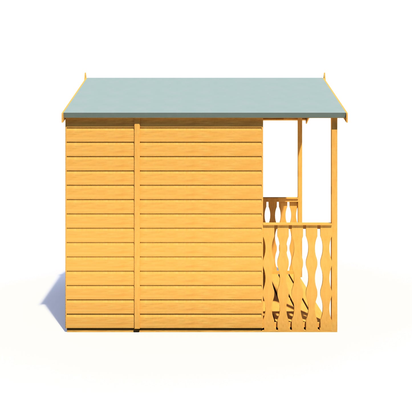 Shire 7x7 Alnwick Wooden Summerhouse with Veranda ALNW0707DSL-1AA