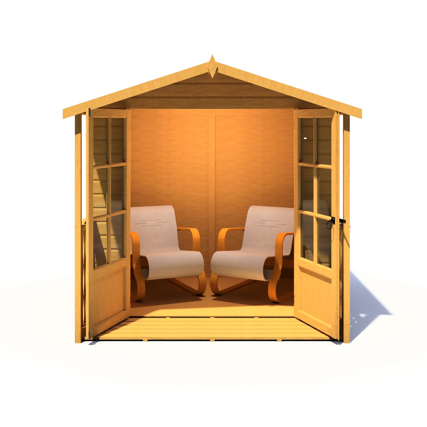 Shire 7x7 Alnwick Wooden Summerhouse with Veranda ALNW0707DSL-1AA