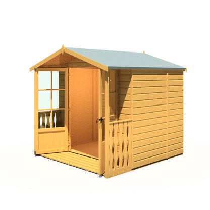 Shire 7x7 Alnwick Wooden Summerhouse with Veranda ALNW0707DSL-1AA