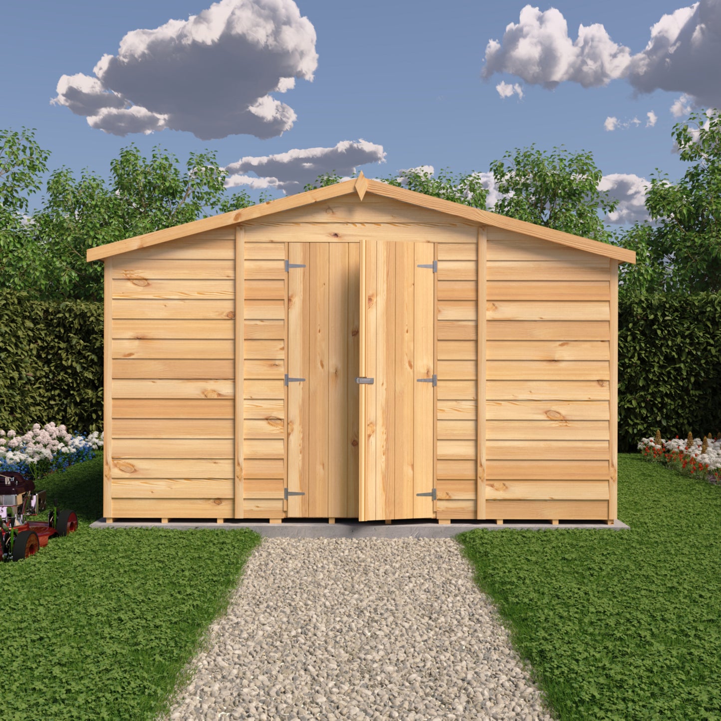 Shire 10x10 Overlap Double Door Shed No windows OVEN1010DOL-1AA