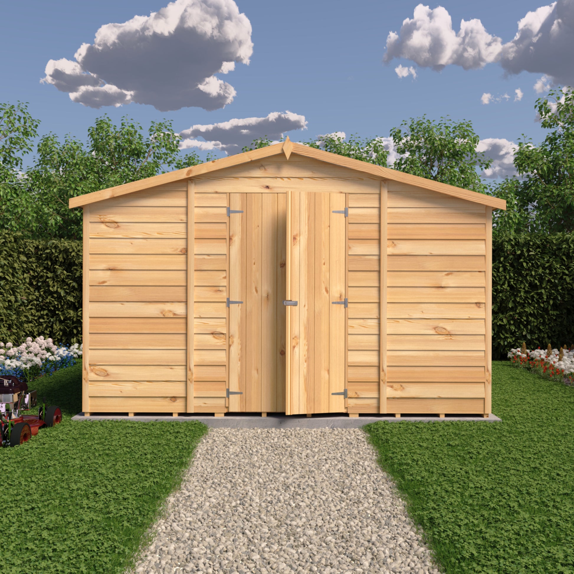 Shire 10x10 Overlap Double Door Shed No windows OVEN1010DOL-1AA