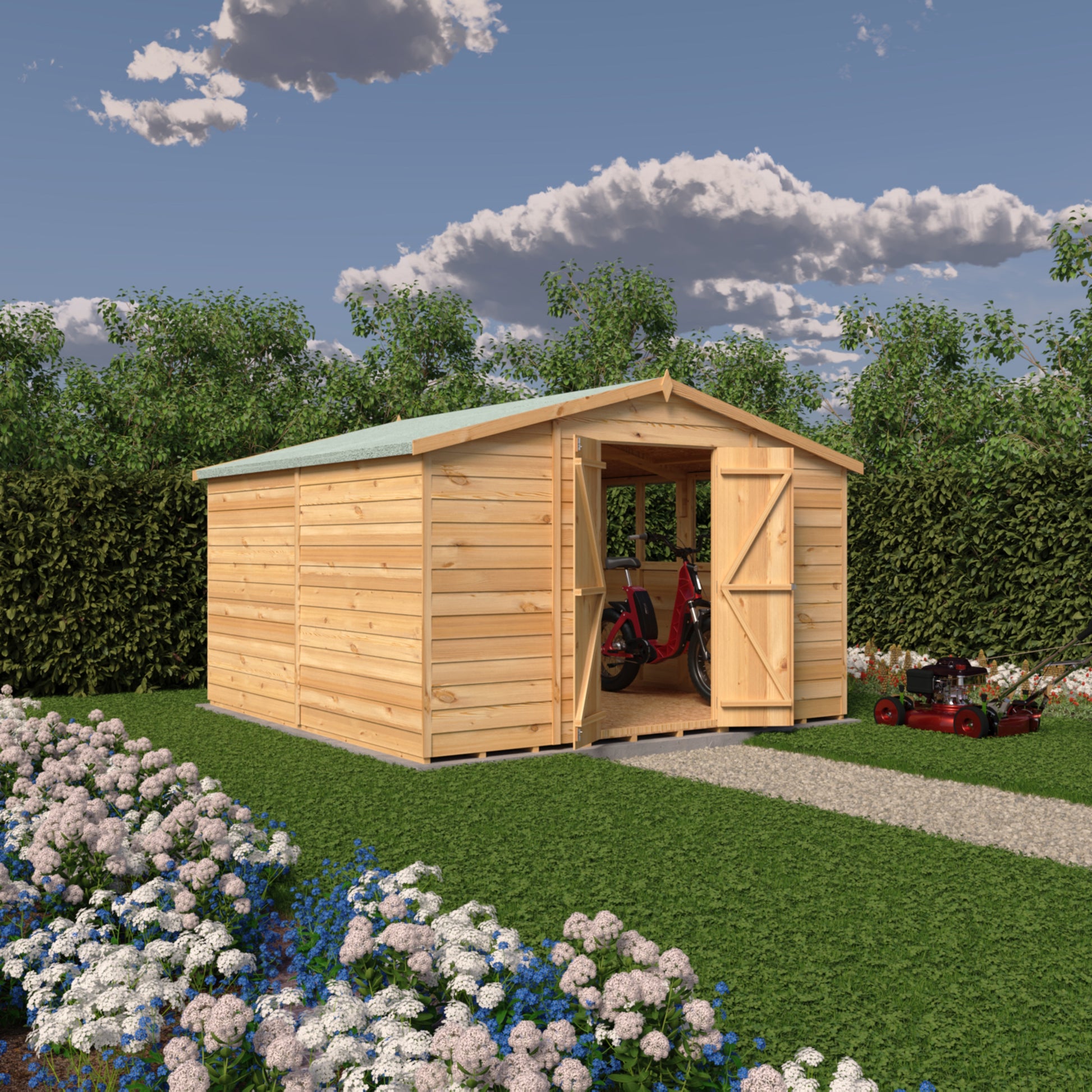 Shire 10x10 Overlap Double Door Shed OVED1010DOL-1AA