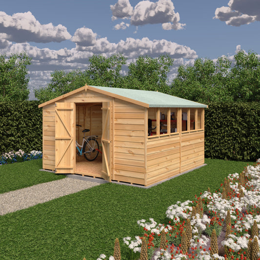 Shire 10x10 Overlap Double Door Shed OVED1010DOL-1AA