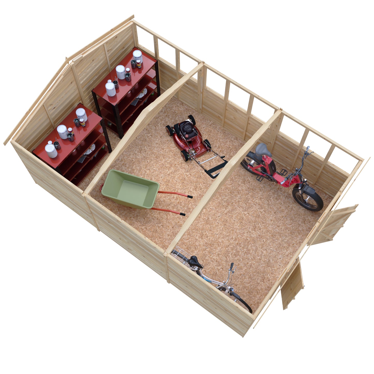 Shire 10x15 Overlap Double Door Shed OVED1015DOL-1AA