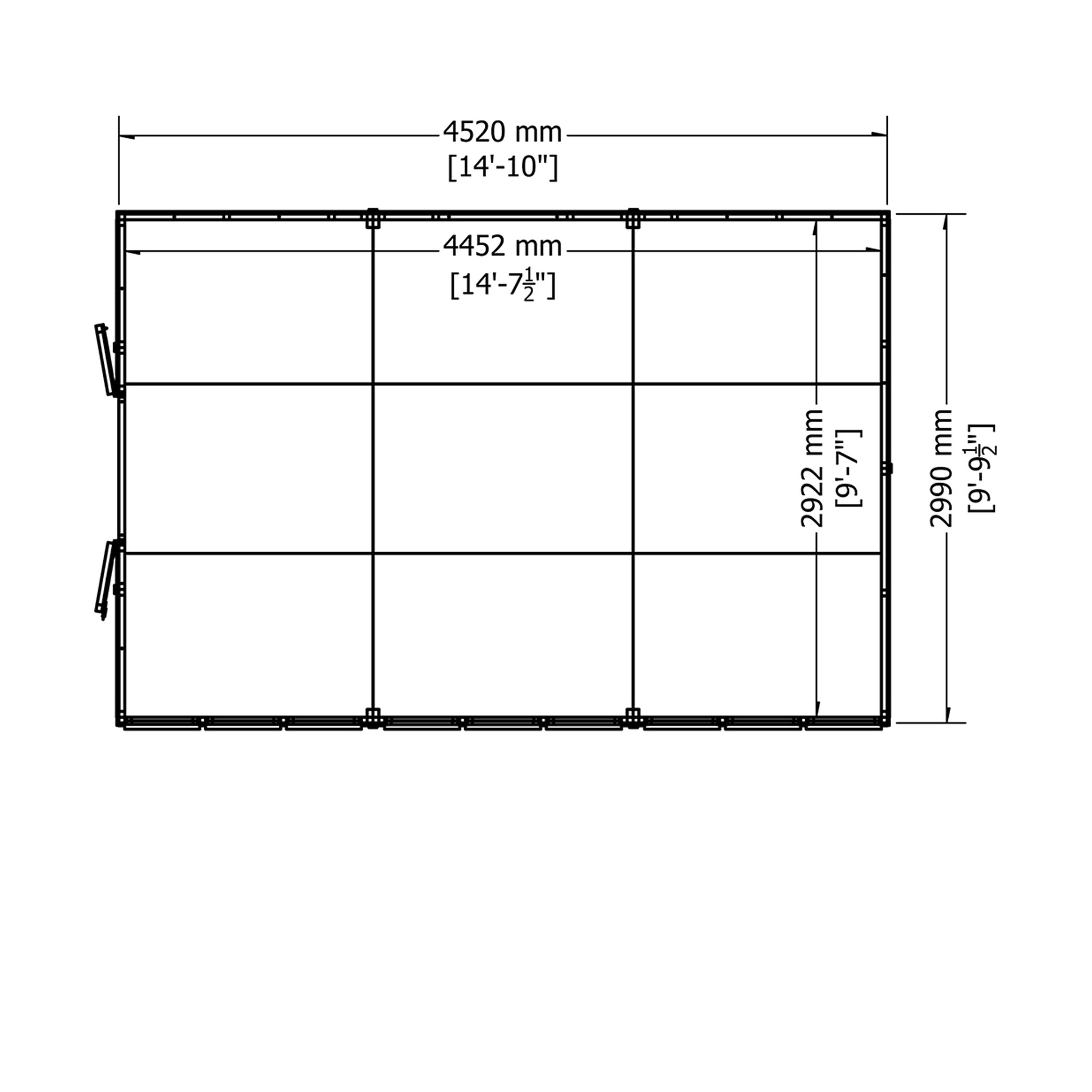 Shire 10x15 Overlap Double Door Shed OVED1015DOL-1AA