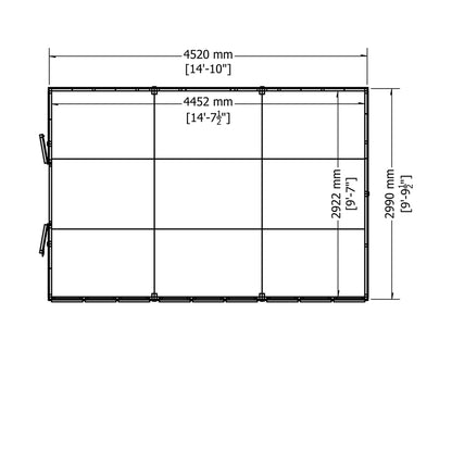 Shire 10x15 Overlap Double Door Shed OVED1015DOL-1AA
