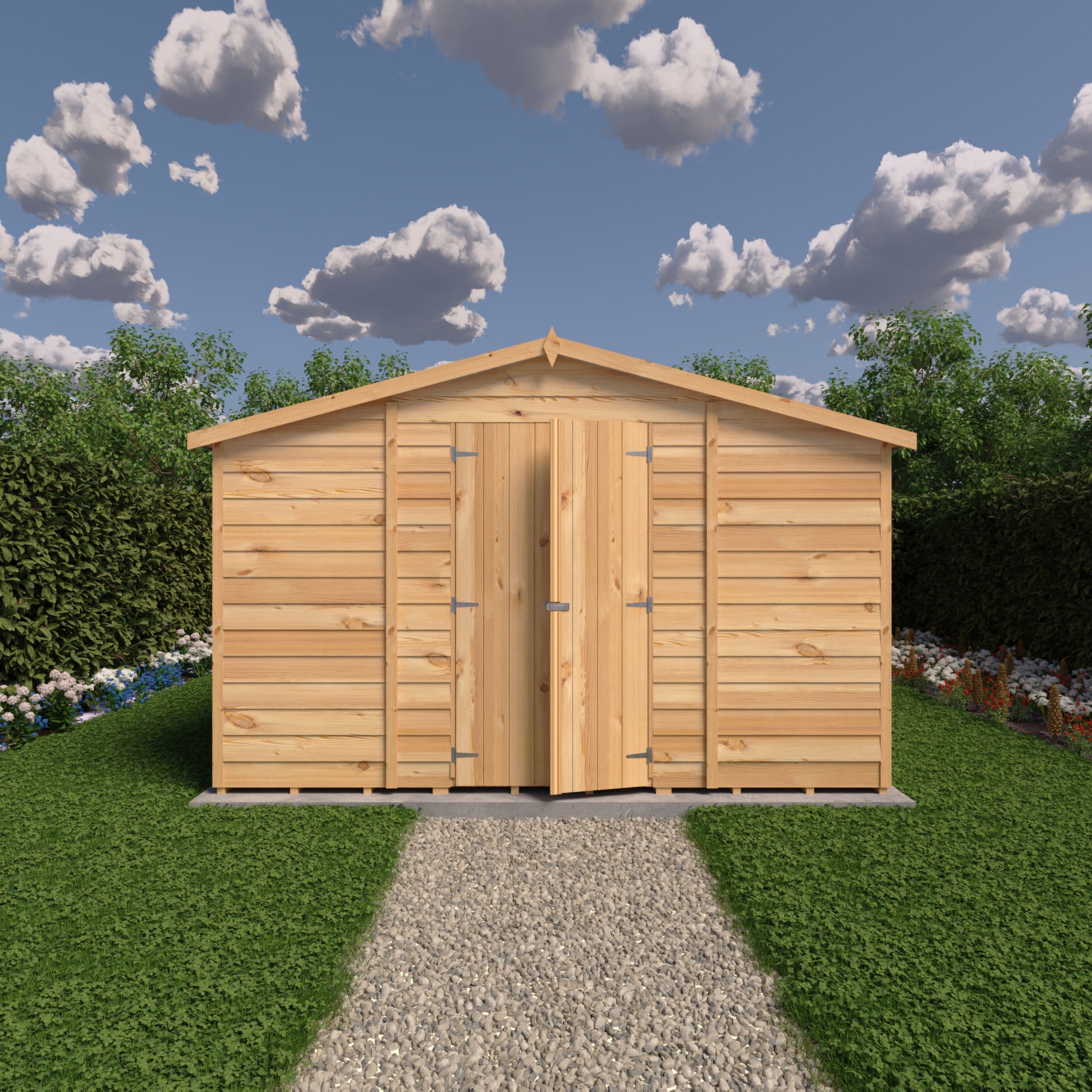 Shire 10x15 Overlap Double Door Shed OVED1015DOL-1AA