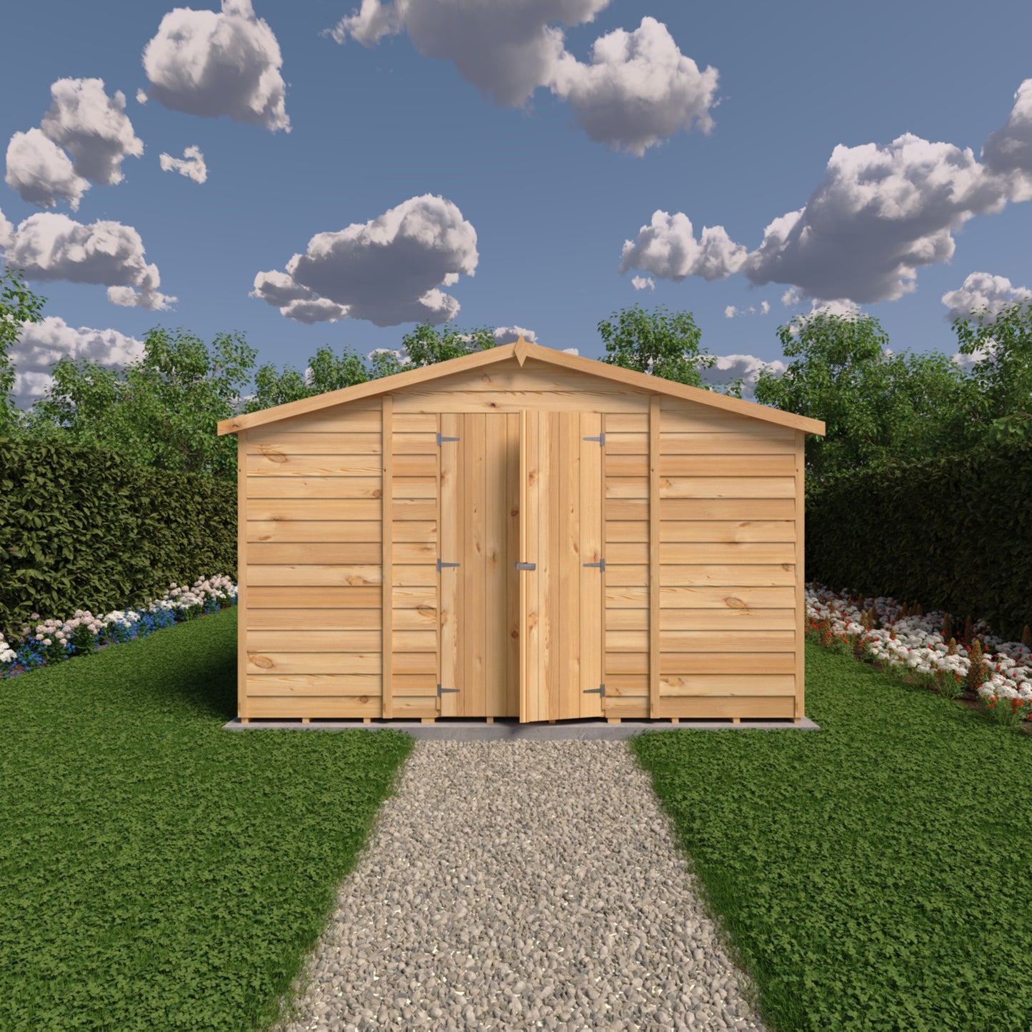 Shire 10x20 Overlap Double Door Shed OVED1020DOL-1AA