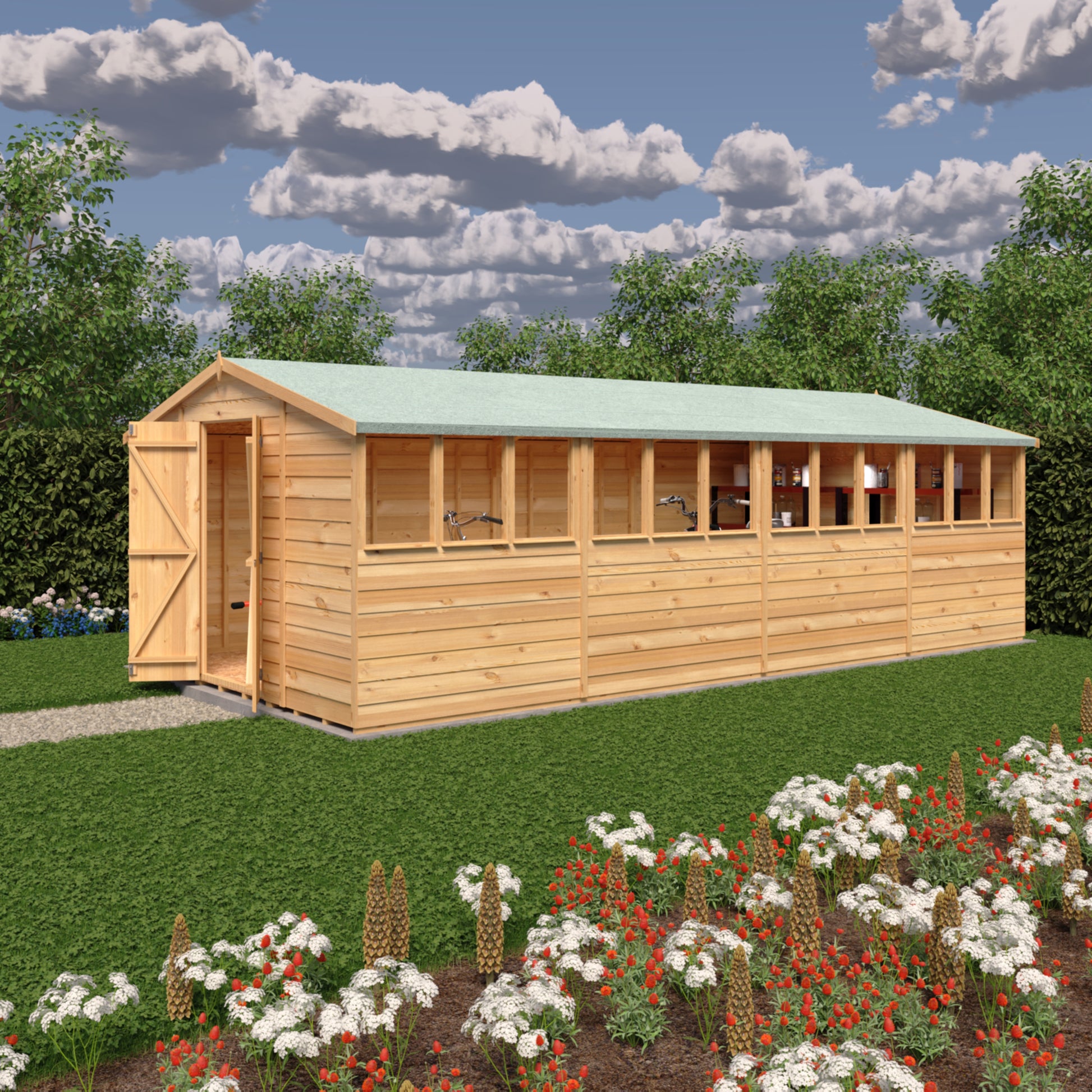 Shire 10x20 Overlap Double Door Shed OVED1020DOL-1AA