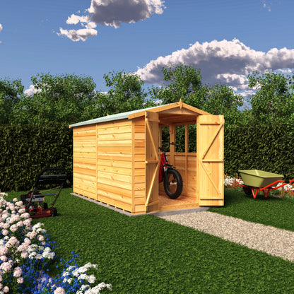 Shire 10x6 Overlap Double Door Apex Shed OVED1006DOL-1AA