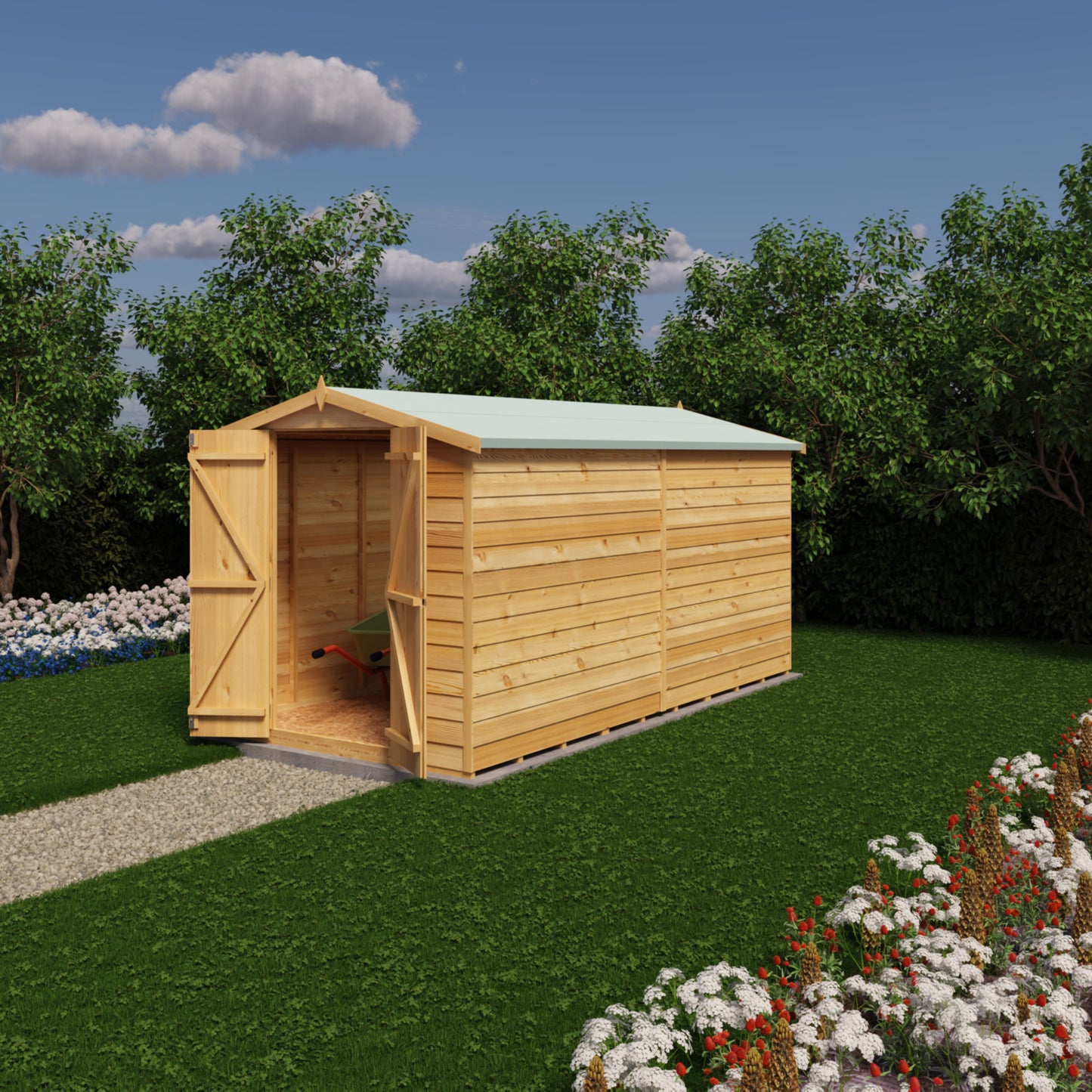 Shire 12x6 Overlap Double Door Shed No windows OVED1206DOL-1AA