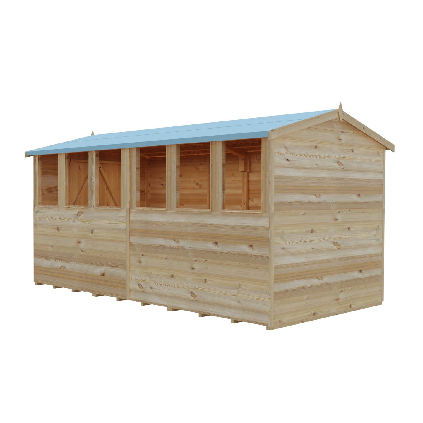 Shire 12x6 Overlap Double Door Shed OVEW1206DOL-1AA