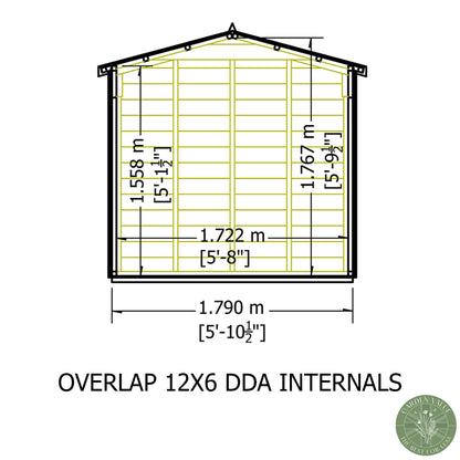 Shire 12x6 Overlap Double Door Shed OVEW1206DOL-1AA