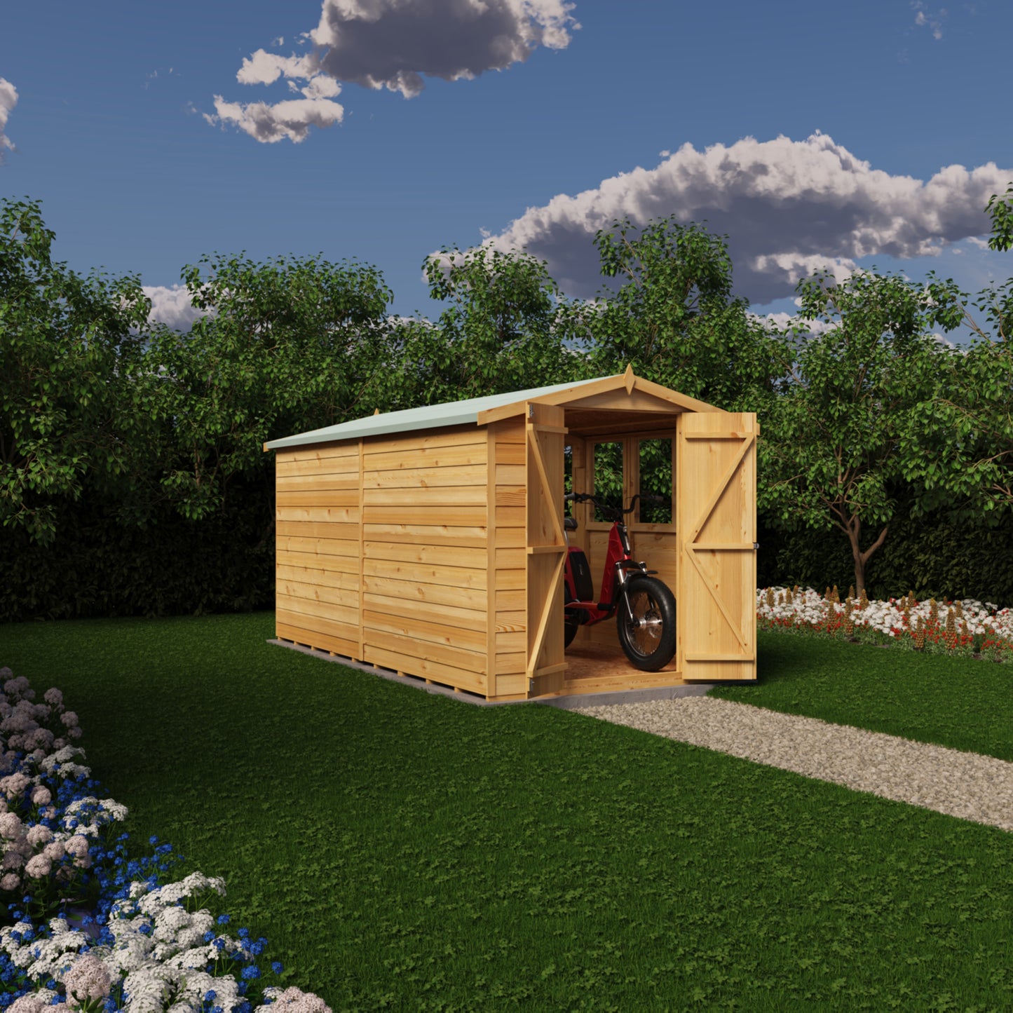 Shire 12x6 Overlap Double Door Shed OVEW1206DOL-1AA
