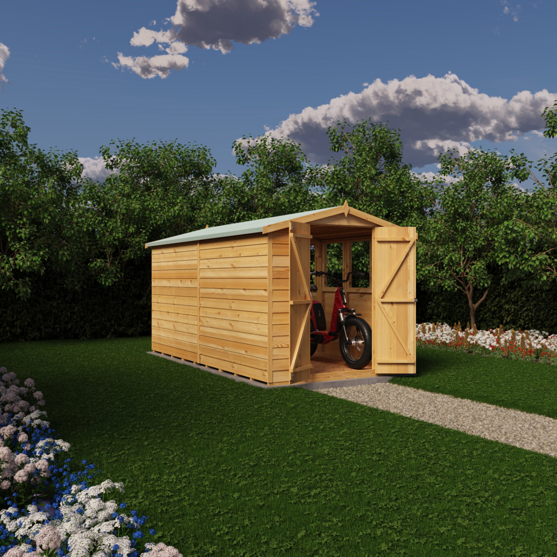 Shire 12x6 Overlap Double Door Shed OVEW1206DOL-1AA