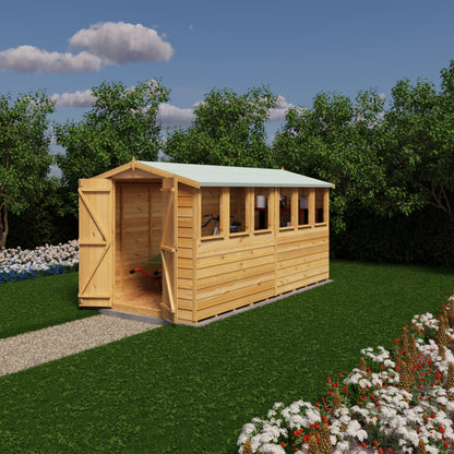 Shire 12x6 Overlap Double Door Shed OVEW1206DOL-1AA