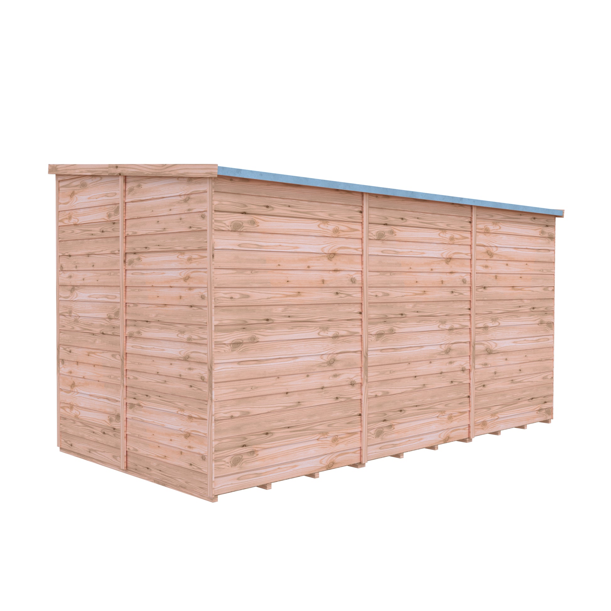 Shire 12x6 Overlap Single Door Pent Shed No windows OVPN1206DOL-1AA