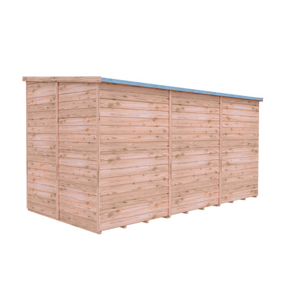 Shire 12x6 Overlap Single Door Pent Shed No windows OVPN1206DOL-1AA