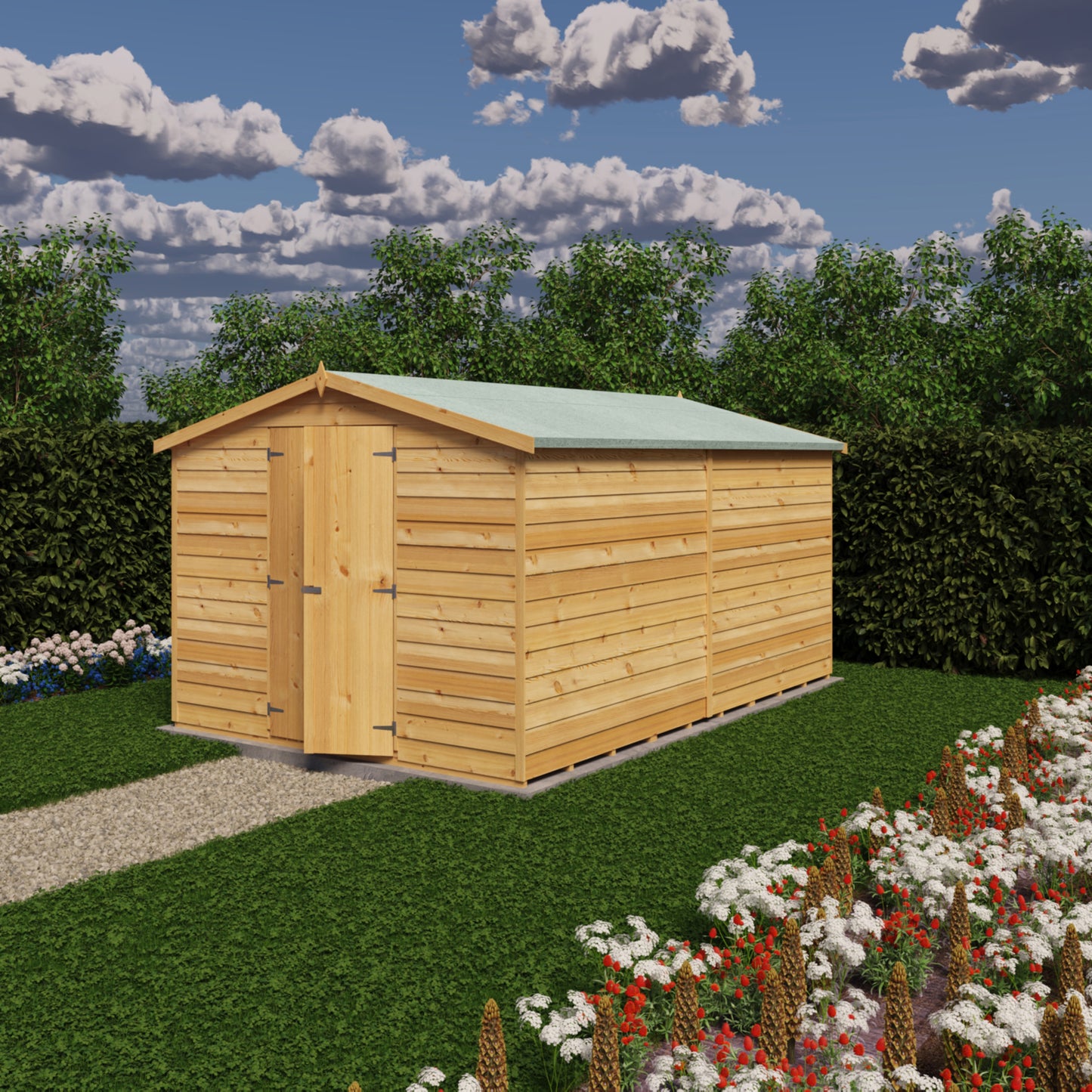 Shire 12x8 Overlap Double Door Shed No windows OVEN1208DOL-1AA
