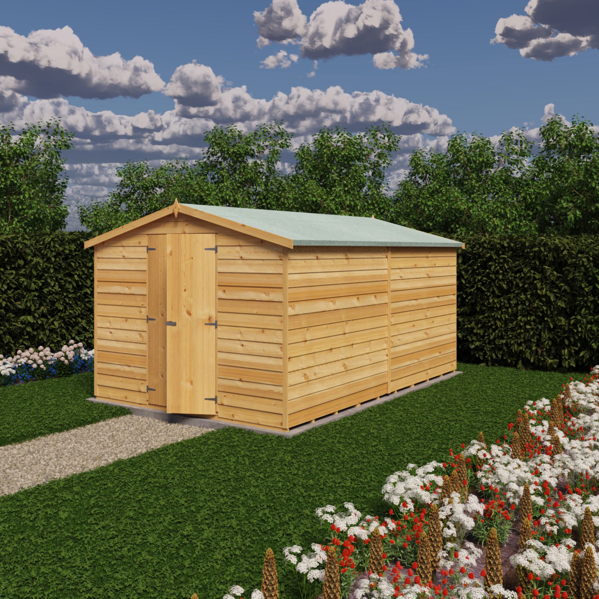 Shire 12x8 Overlap Double Door Shed No windows OVEN1208DOL-1AA